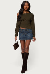 Tory Western Denim Mini Skirt