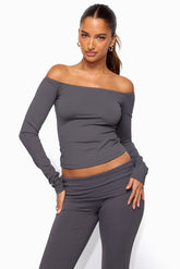 Tezia Off Shoulder Long Sleeve Top
