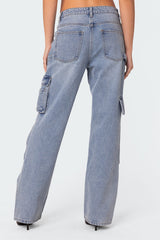 Winslow Mid Rise Straight Leg Cargo Jeans