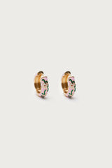 Vintage Floral Hoop Earrings