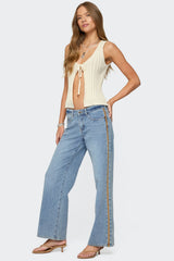 Verona Split Front Knit Top