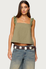 Viviana Linen Look Top