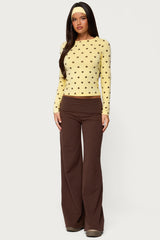 Wide Leg Foldover Pants