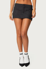 Tiffany Pinstripe Mini Skort