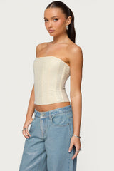 Vezza Strapless Rhinestone Corset