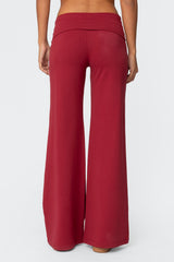 Wide Leg Foldover Pants