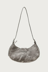 Washed Faux Leather Buckle Bag