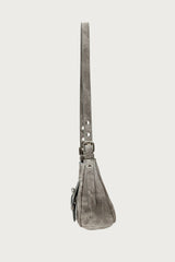 Washed Faux Leather Buckle Bag