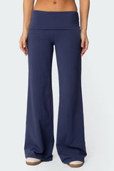 Wide Leg Foldover Pants