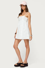 Winifred Eyelet Babydoll Mini Dress