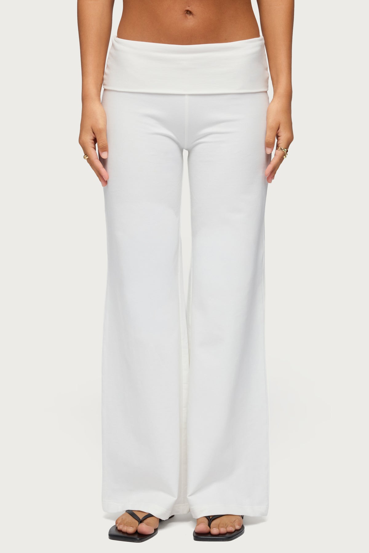 Wide Leg Foldover Pants