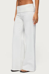 Wide Leg Foldover Pants