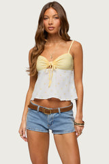 Tilly Mixed Print Top
