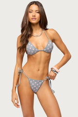 Tora Reversible Polka Dot Triangle Bikini Top