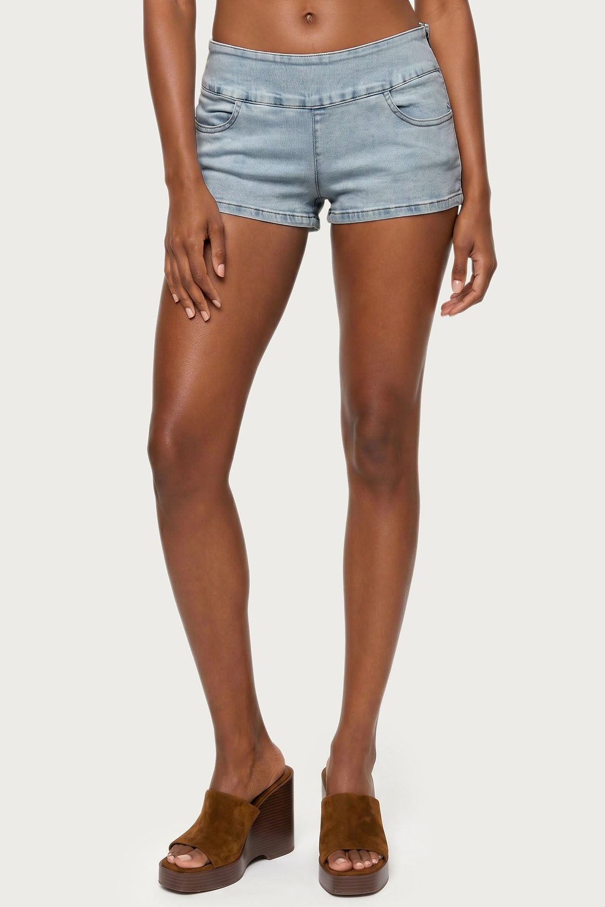 Zaida Stretchy Denim Micro Shorts