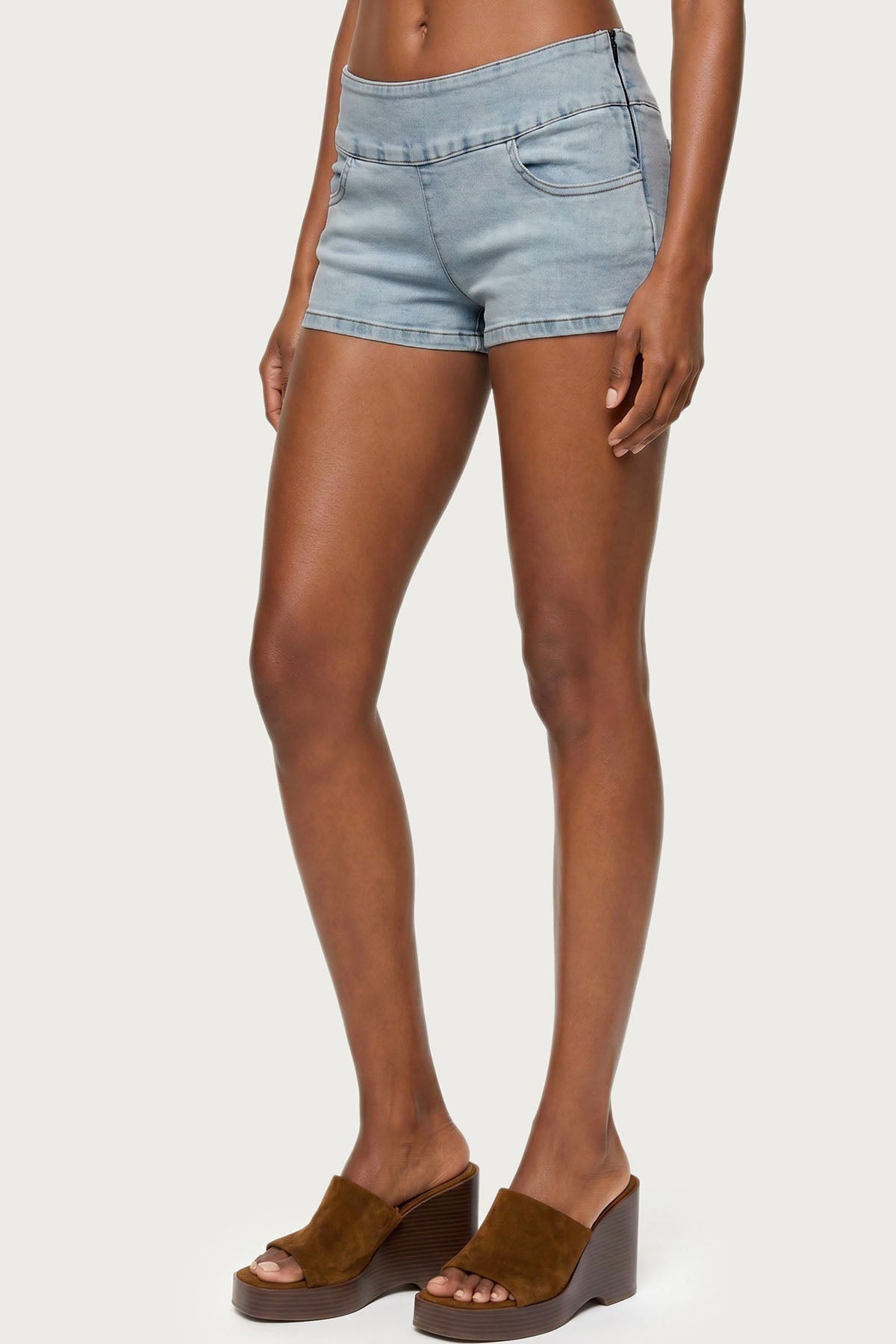 Zaida Stretchy Denim Micro Shorts