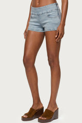 Zaida Stretchy Denim Micro Shorts