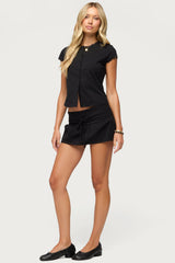 Yelena Lacey Button Up Top