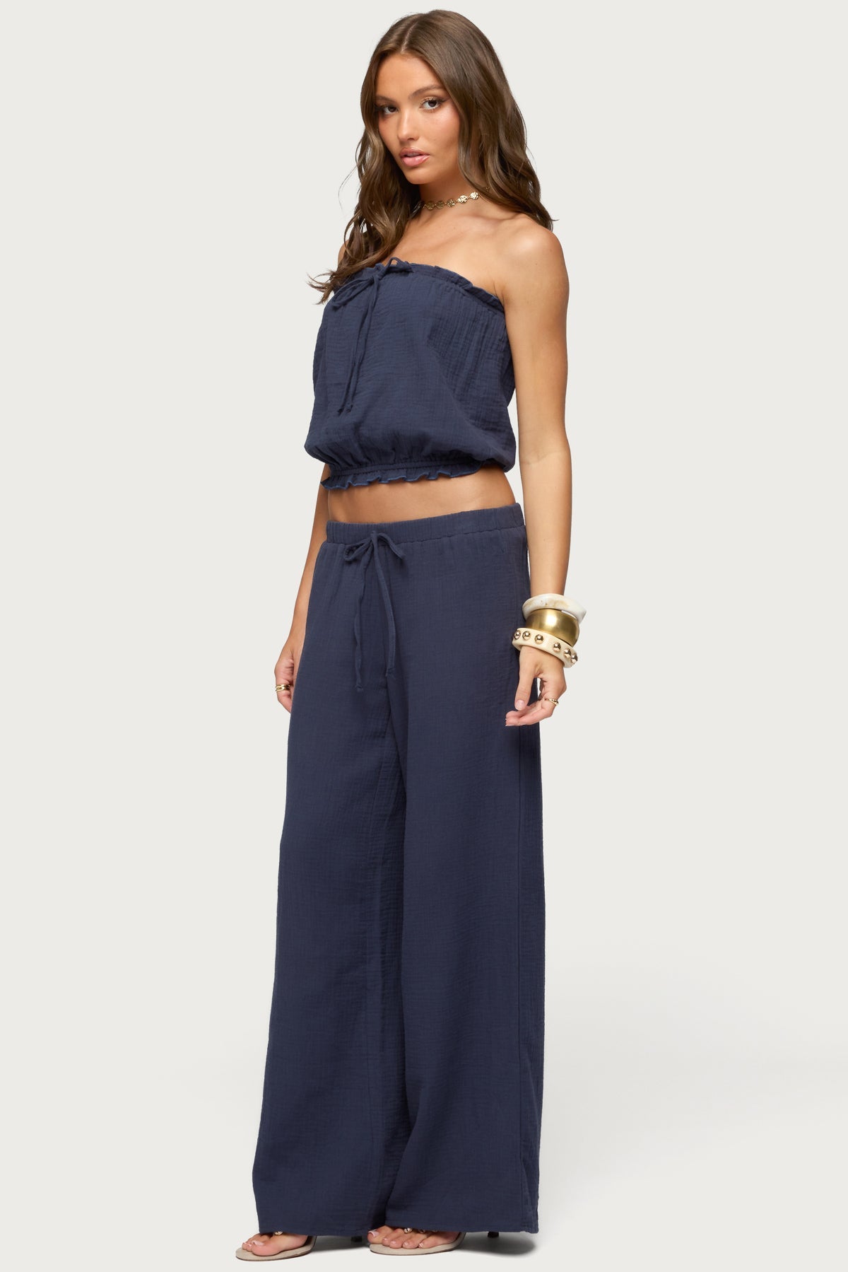 Viktoria Strapless Gauze Bubble Top