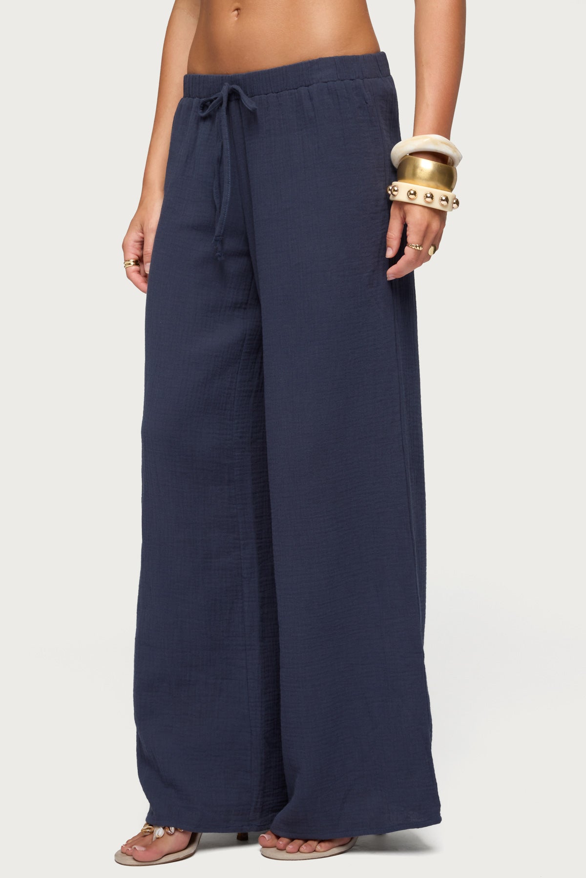 Viktoria Wide Leg Gauze Pants