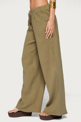 Viktoria Wide Leg Gauze Pants