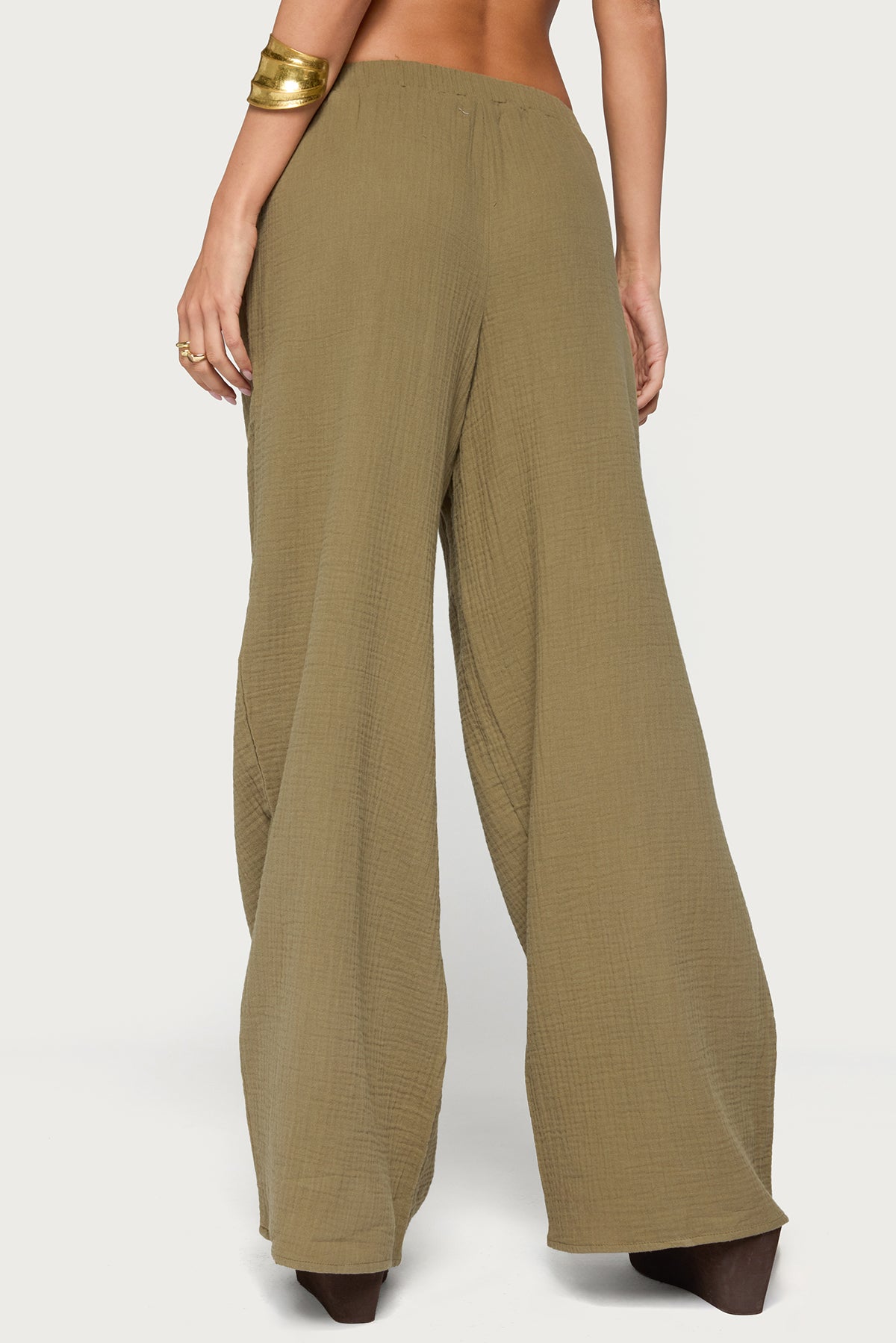 Viktoria Wide Leg Gauze Pants
