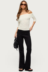 Thais Foldover Backless Top