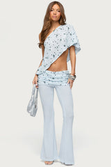 Zephyra Bead & Sequin Foldover Pants