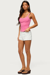 Wynell Eyelet Micro Shorts
