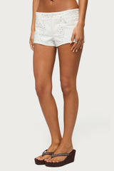 Wynell Eyelet Micro Shorts