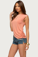 Zephey Ruched Asymmetric Top