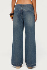 Wyn Studded Low Rise Baggy Jeans