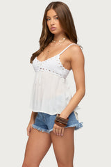 Zephyr Crochet Babydoll Top