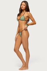 Vale Striped Triangle Bikini Top
