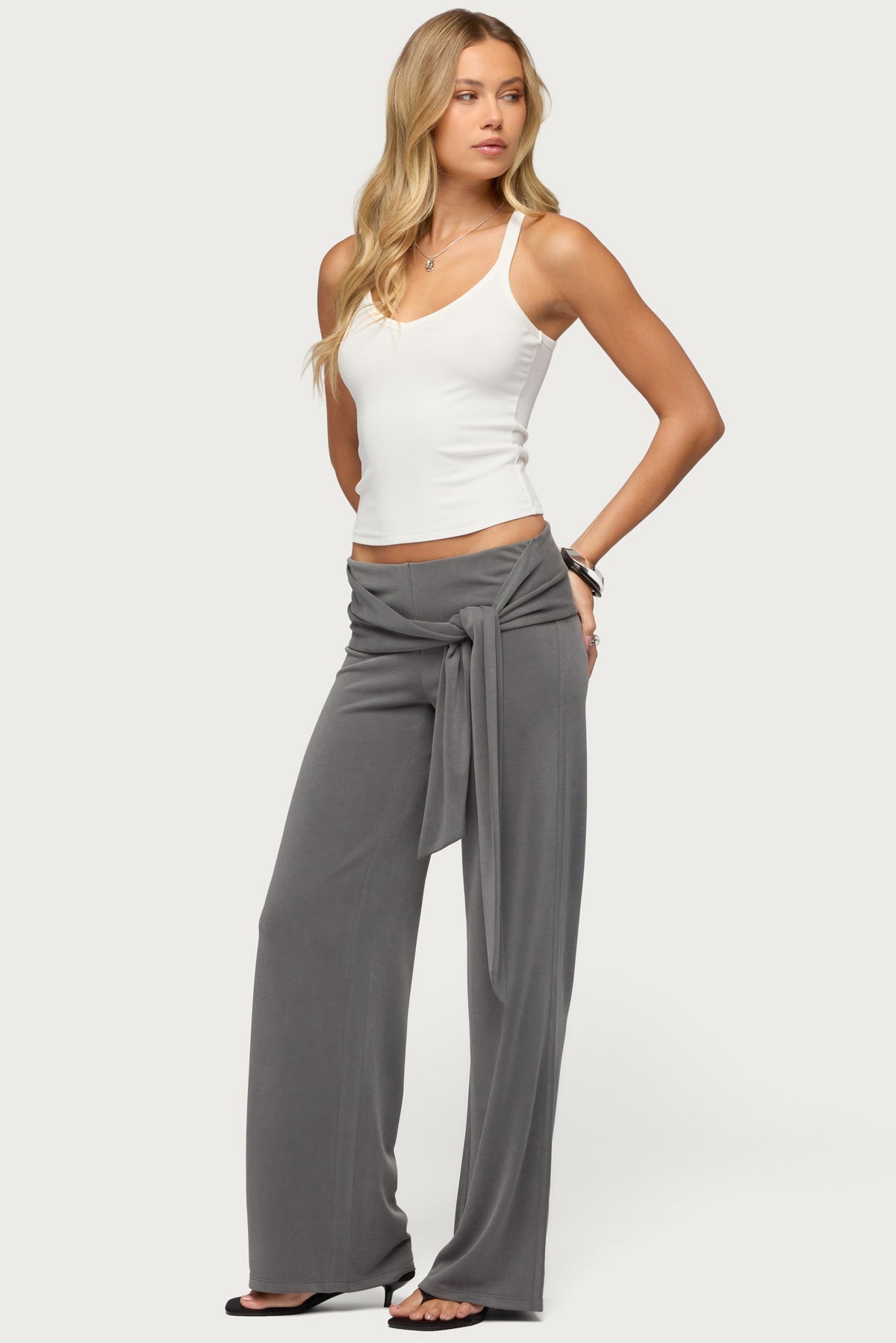 Xyla Straight Leg Tie Pants