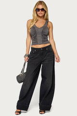 Whitt Studded Ruched Tank Top