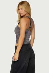 Whitt Studded Ruched Tank Top
