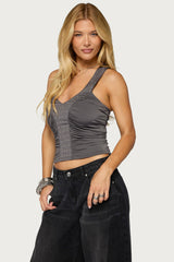 Whitt Studded Ruched Tank Top