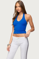 Vespera V Neck Halter Top