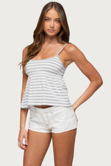 Zacharia Striped Babydoll Top