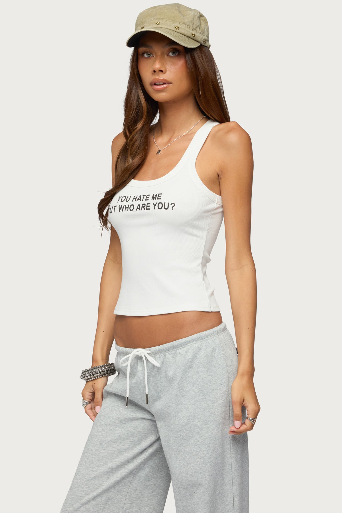 Who Are You Ribbed Tank Top