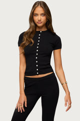 Vanessa Button Up Knit Top