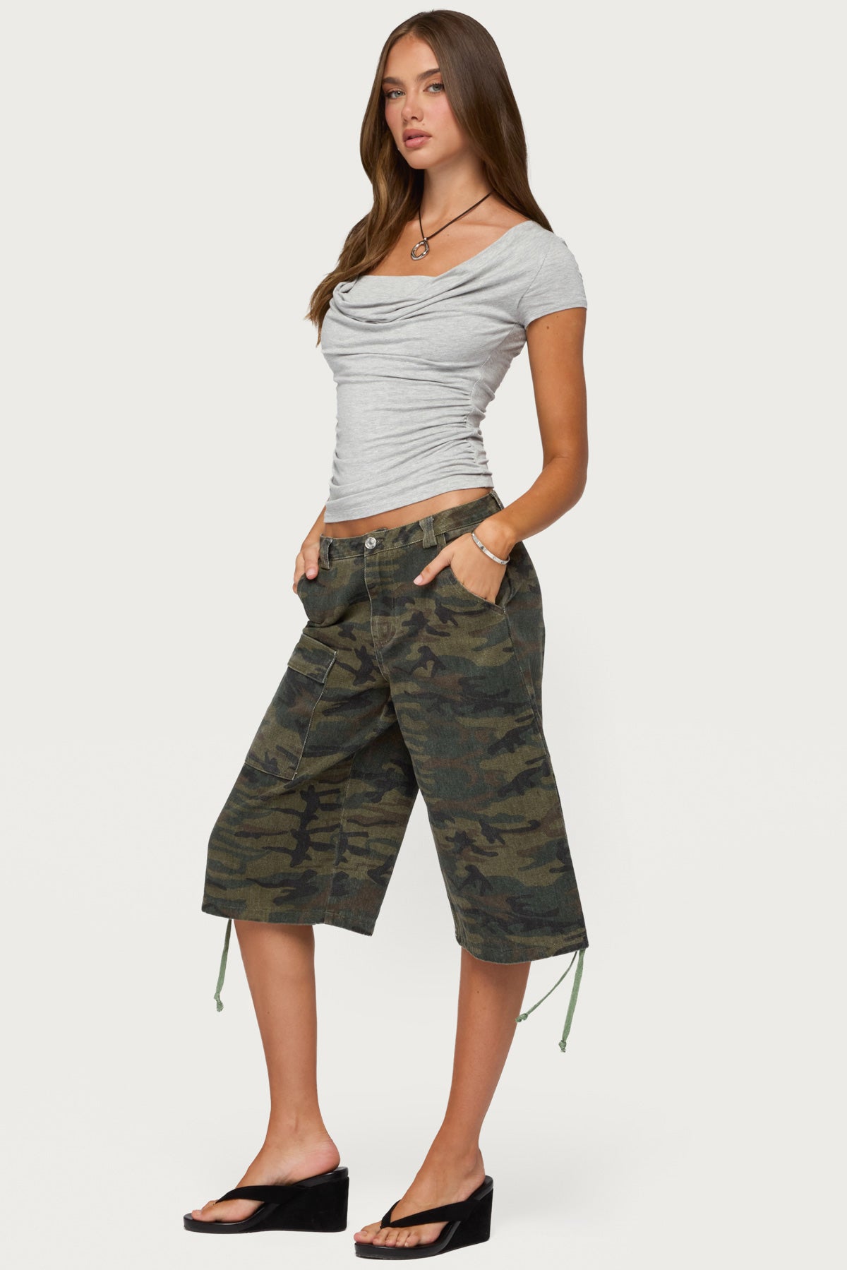 Yoya Layered Cowl Neck Top
