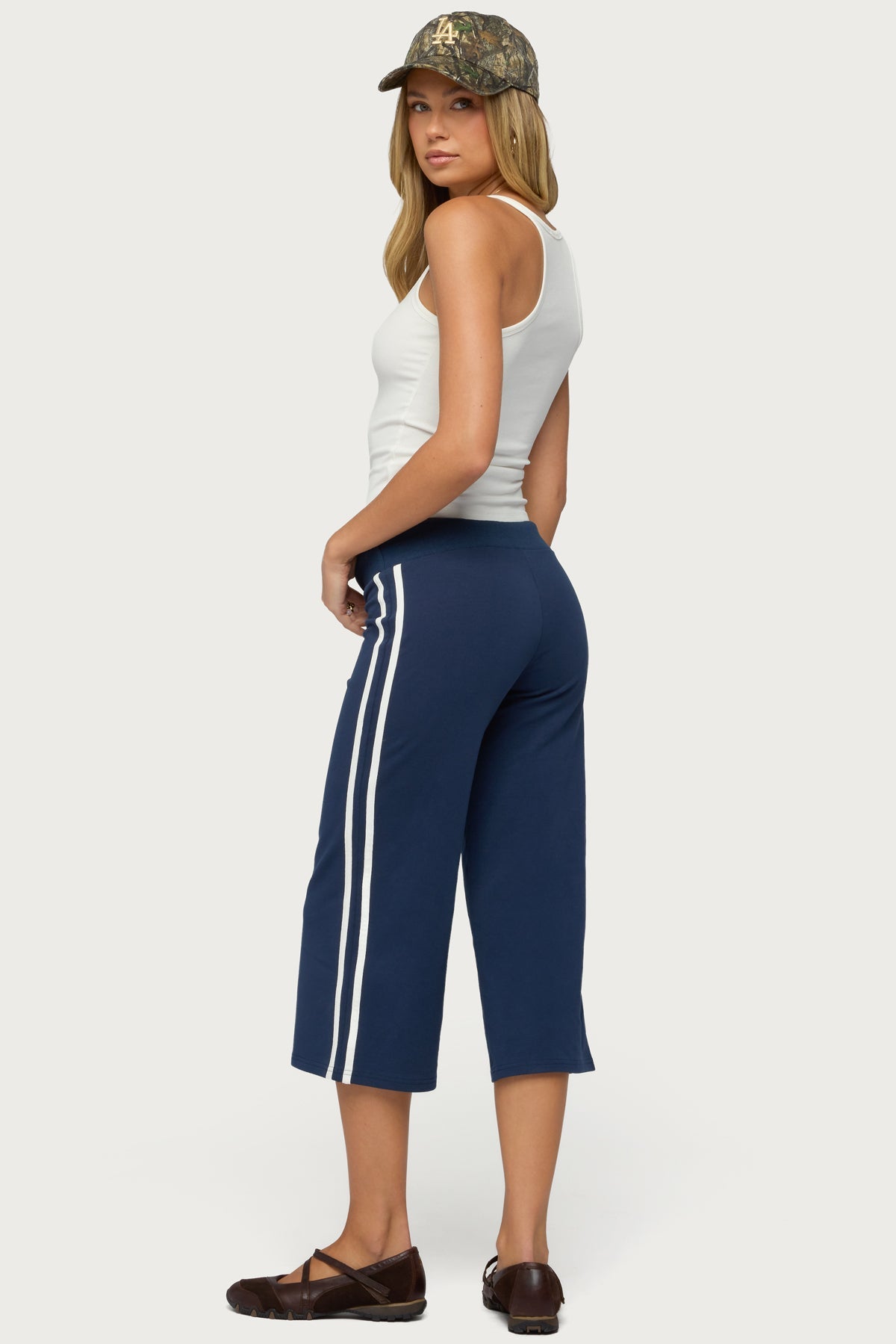 Zanele Side Stripe Capri Sweatpants